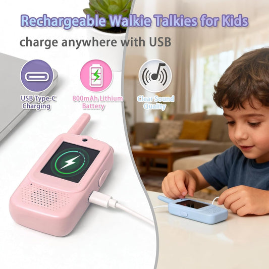 Kids Video Walkie Talkies – Dual Camera Rechargeable Toy