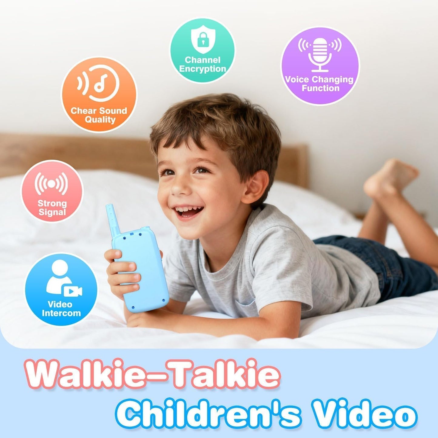 Kids Video Walkie Talkies – Dual Camera Rechargeable Toy