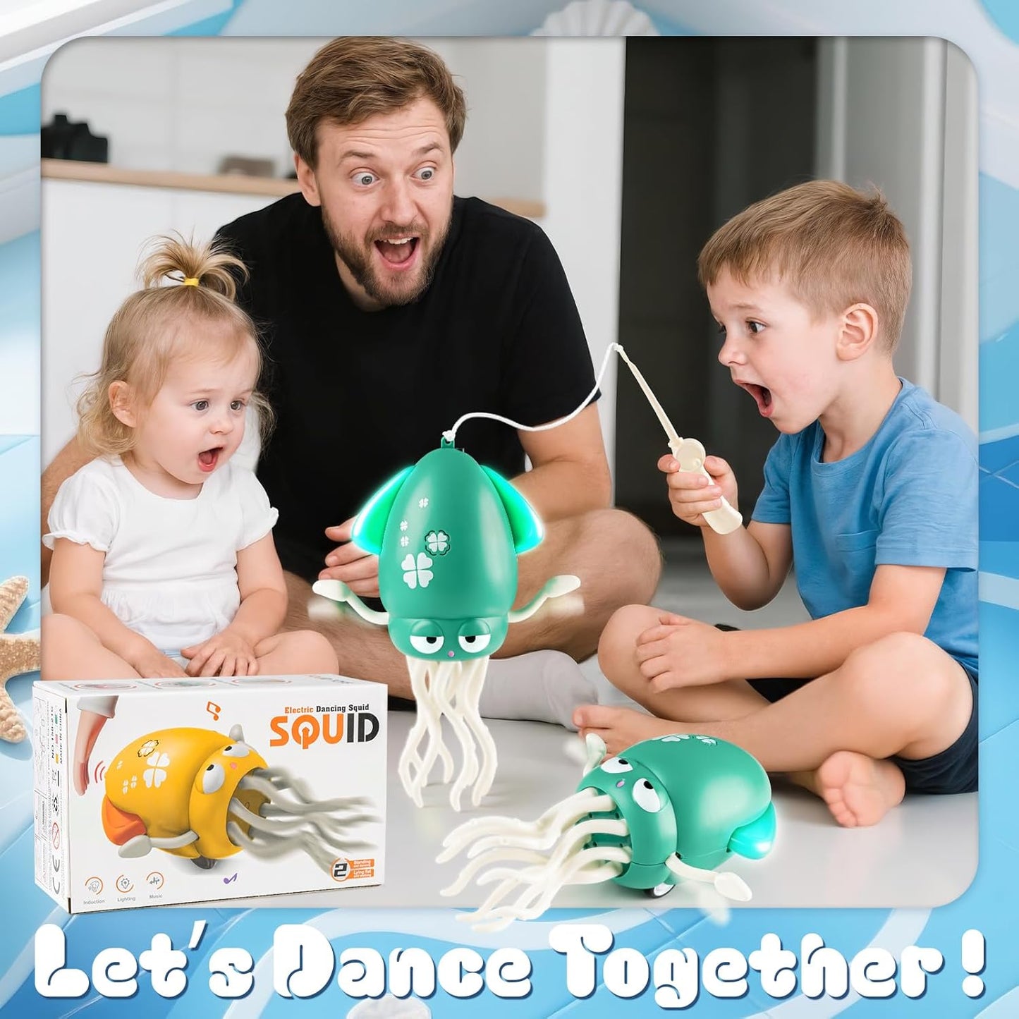 Interactive Crawling Octopus Toy | Musical Rechargeable Baby Toy with Lights & Obstacle Avoidance