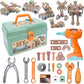 LittleCraft  Tool Set 144 pcs| Kids Construction Tool Bench with Electric Drill & Pretend Play Accessories