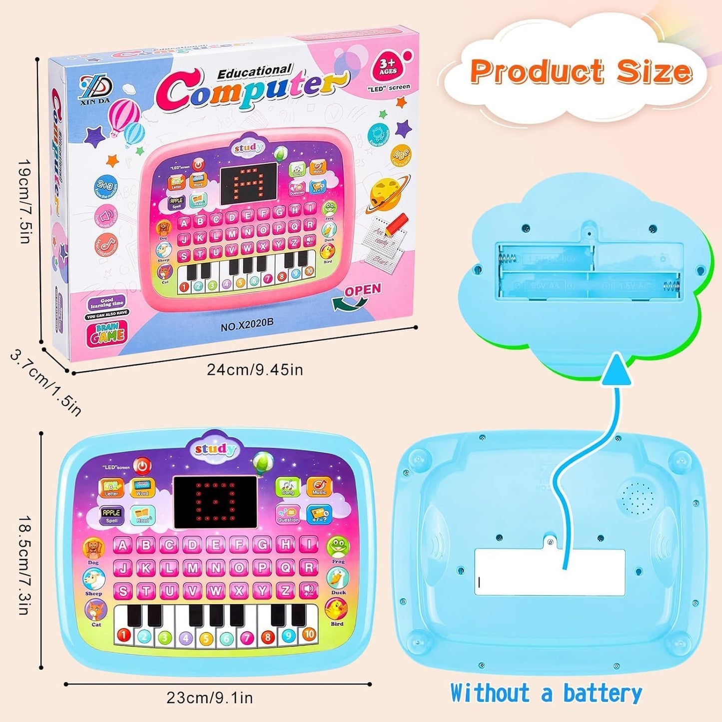 Educational ABC Learning Toy For Toddlers With LED Screen