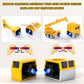 35 pcs , 8 in 1  Magnetic Transformer Truck Engineering car