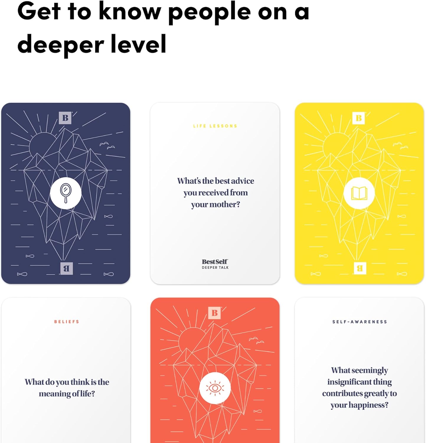 Icebreaker Deeper Talk Card Game – 150 Conversation Cards