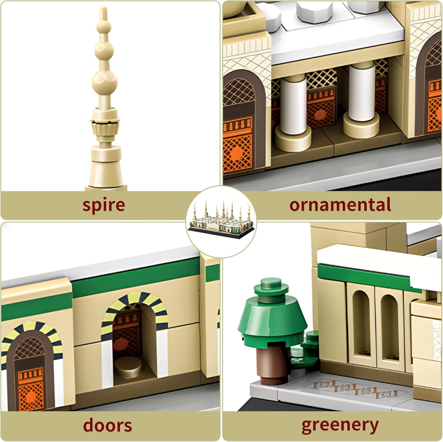 Prophets Mosque Building Blocks Set 594 pcs