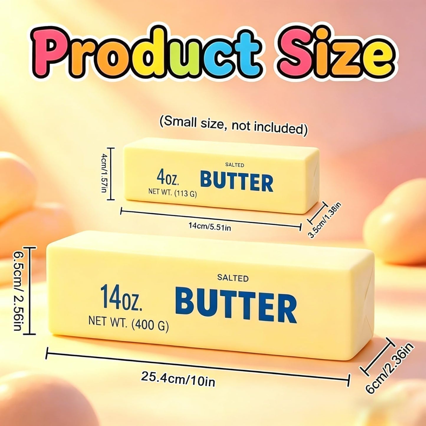 BIG SIZE Slow Rise Squishy Butter Stick – Soft Sensory Stress Relief Toy for Kids & Adults