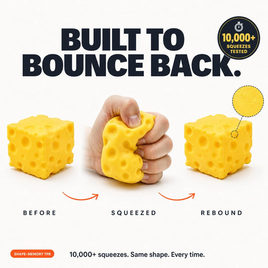 Cheese Squishy Toy – Slow Rise Stress Relief Squeeze Toy
