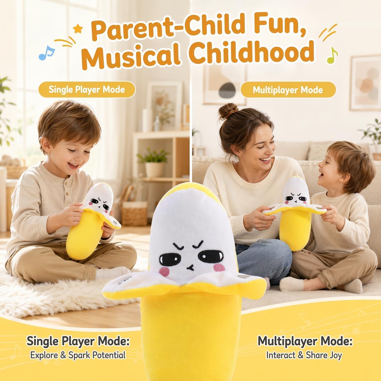 HappyBana Interactive Plush  Banana music Toy