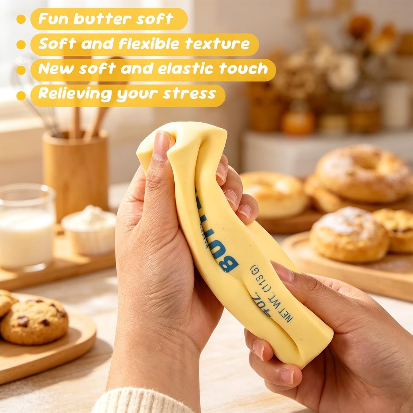 Slow Rise Squishy Butter Stick – Soft Sensory Stress Relief Toy for Kids & Adults