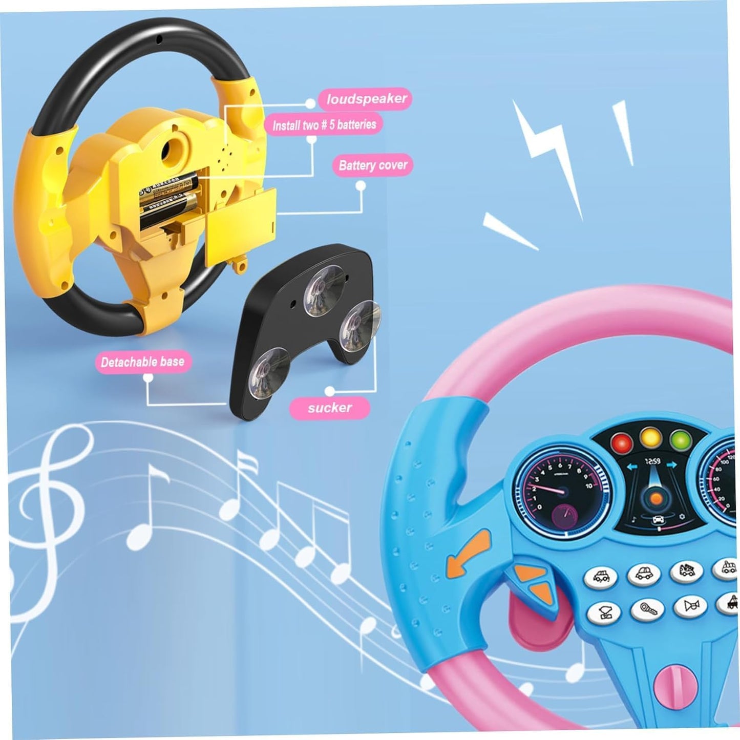 Kids Interactive Steering Wheel Toy