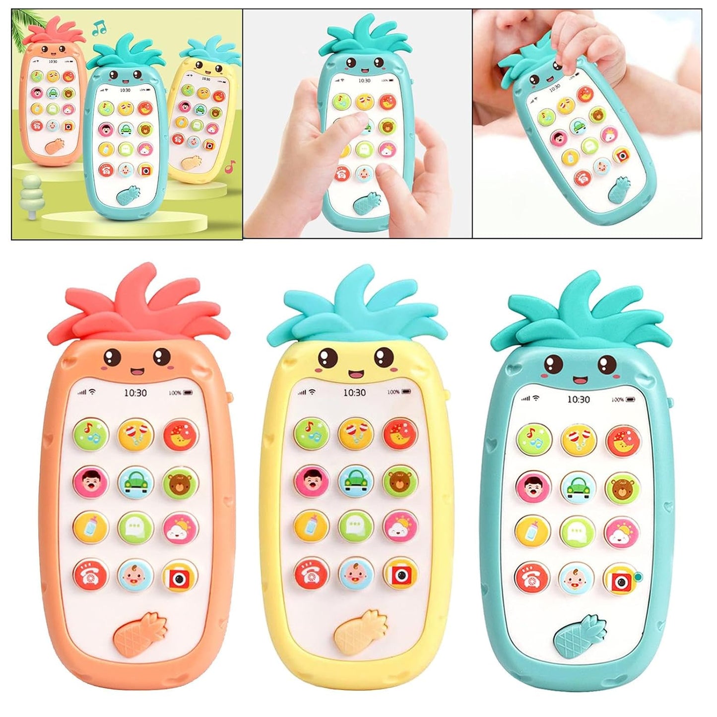 Pineapple Phone Toy | Musical Phone for Babies & Toddlers