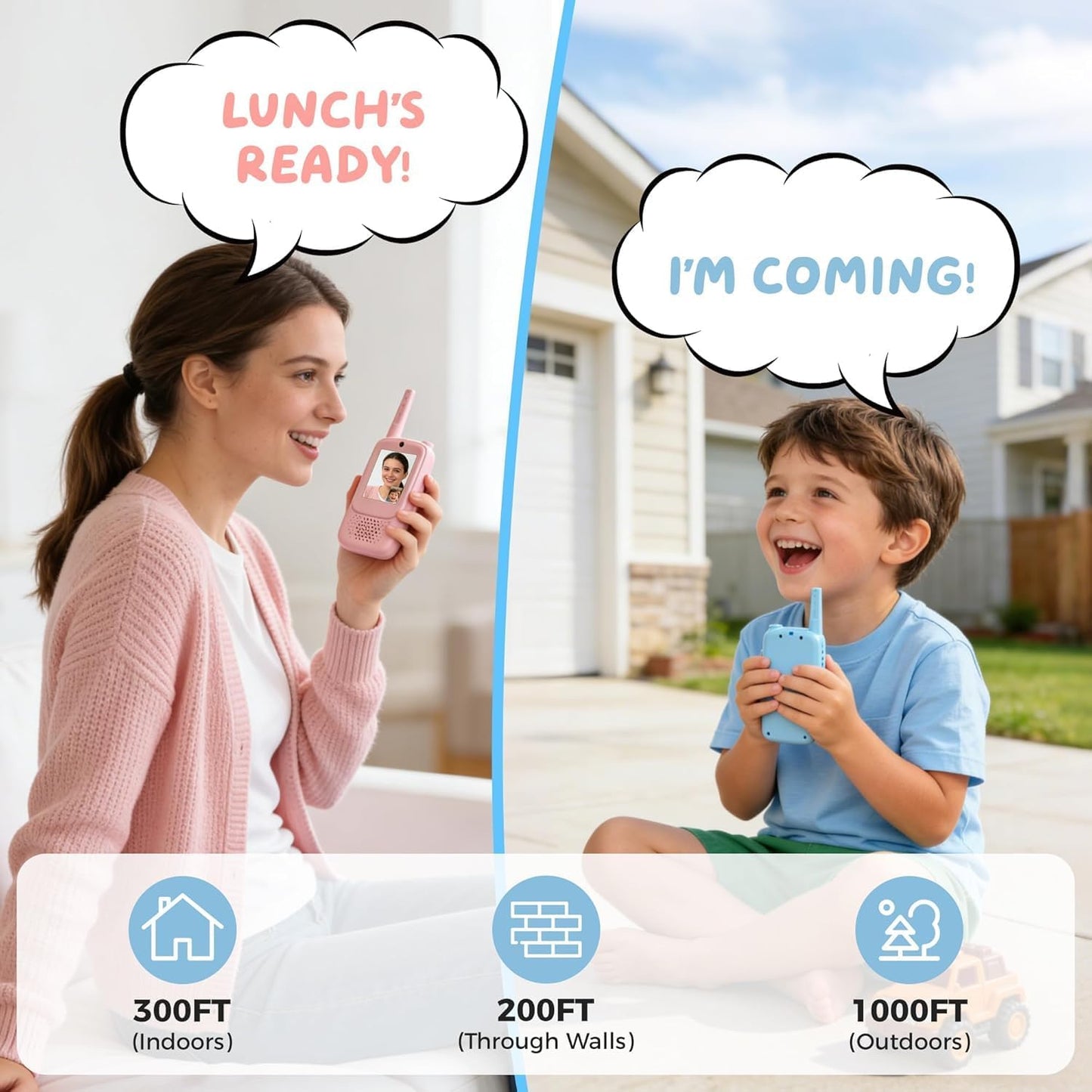 Kids Video Walkie Talkies – Dual Camera Rechargeable Toy