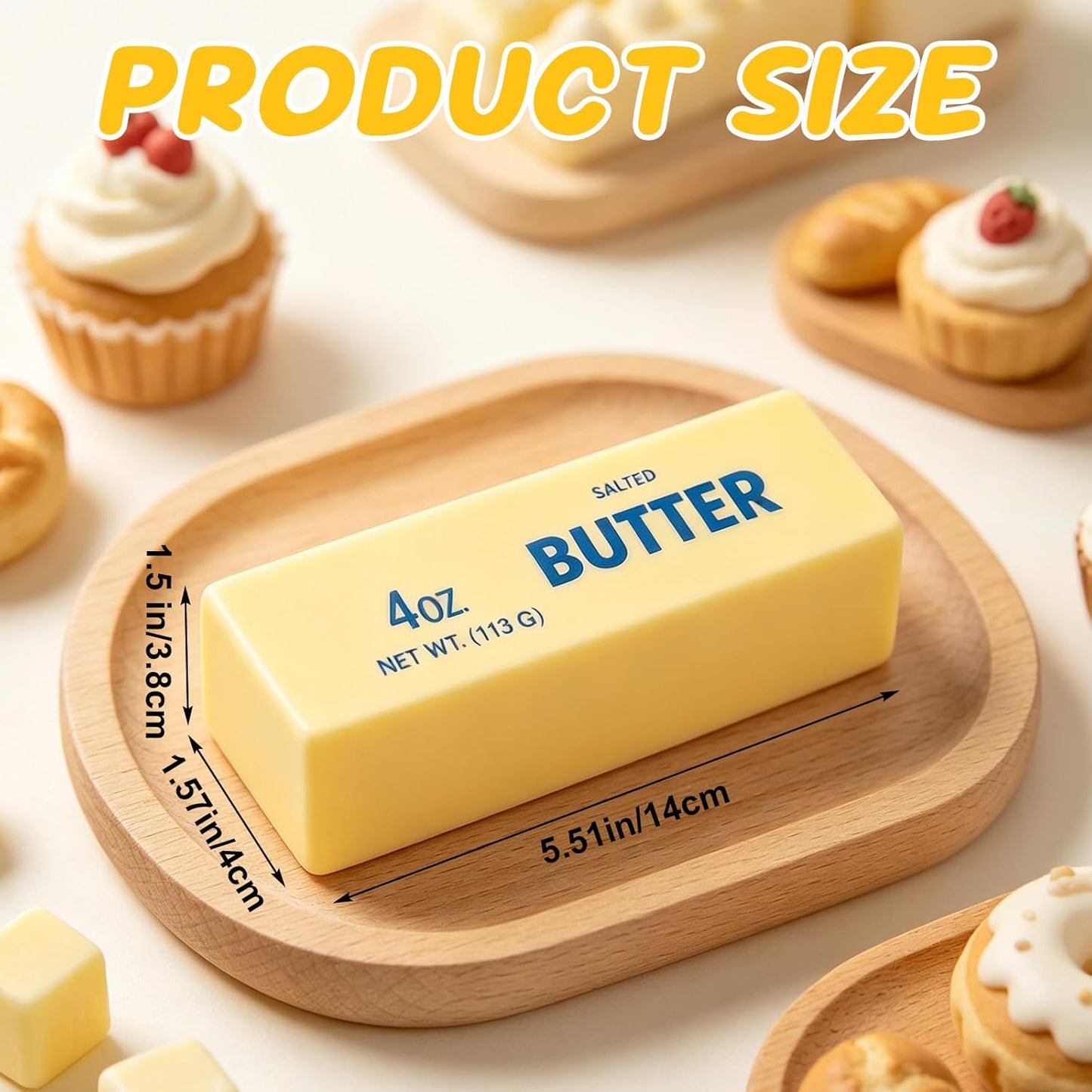 Slow Rise Squishy Butter Stick – Soft Sensory Stress Relief Toy for Kids & Adults