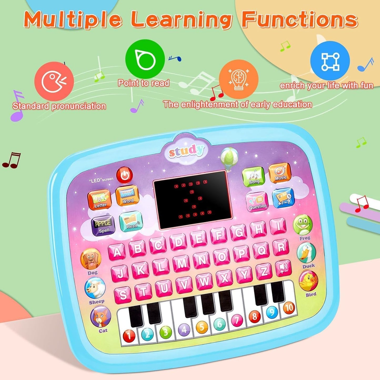 Educational ABC Learning Toy For Toddlers With LED Screen