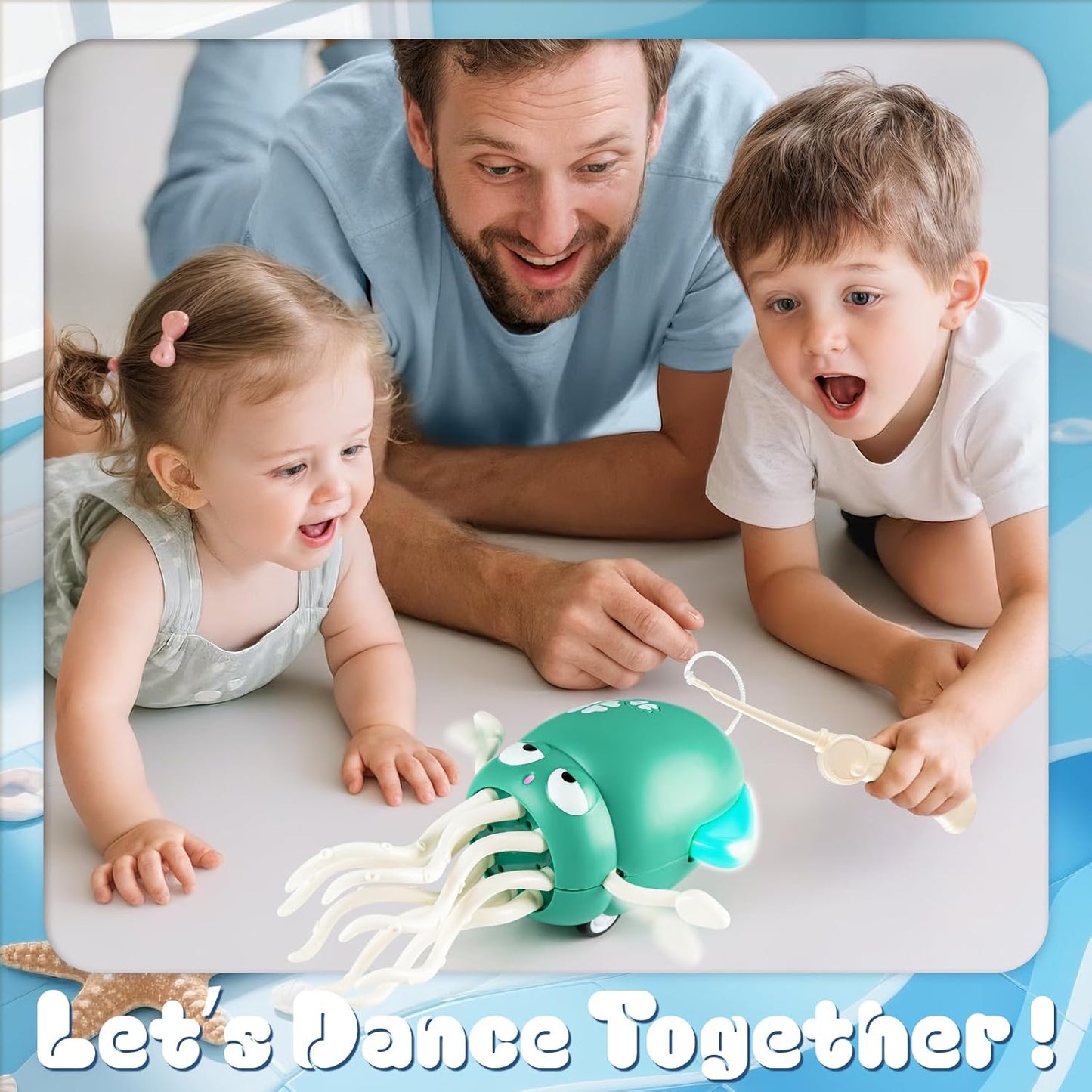 Interactive Crawling Octopus Toy | Musical Rechargeable Baby Toy with Lights & Obstacle Avoidance