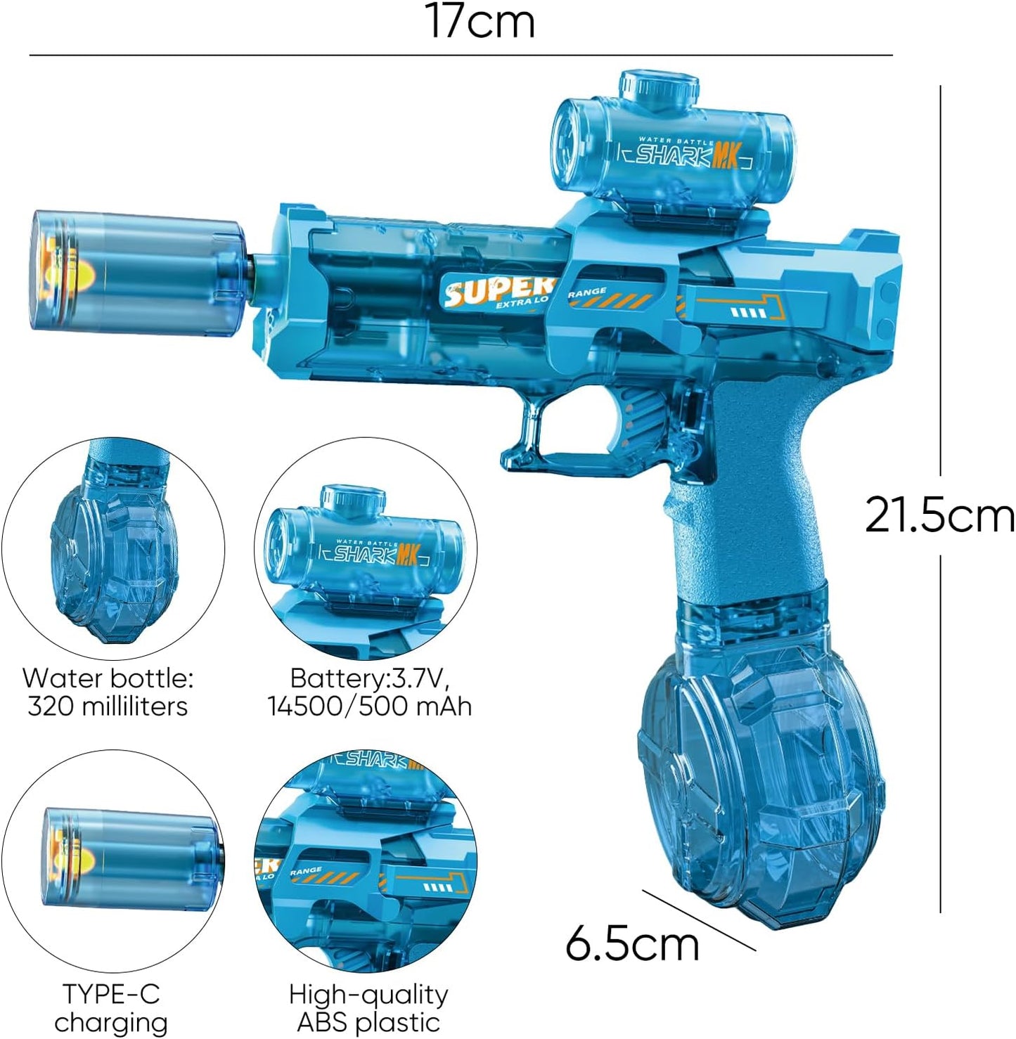 Electric Water Gun , USB Rechargeable
