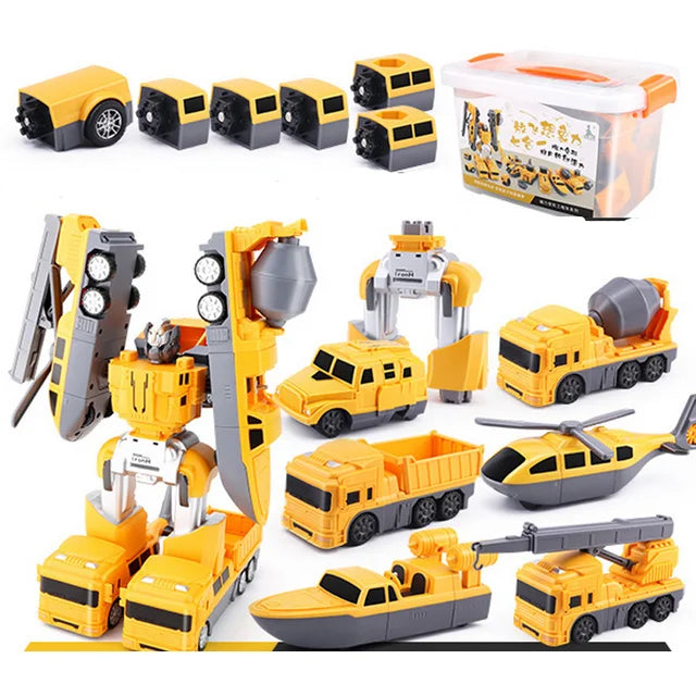 Magnetic Transformer Truck Engineering Car 21 pcs BIG SIZE