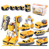 Magnetic Transformer Truck Engineering Car 21 pcs BIG SIZE