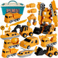 35 pcs , 8 in 1  Magnetic Transformer Truck Engineering car