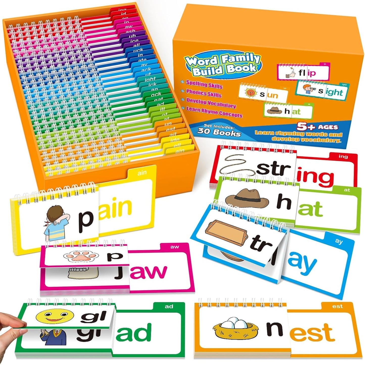 FirstWords Phonics Builder | Interactive Word Family & Phonics Learning Book