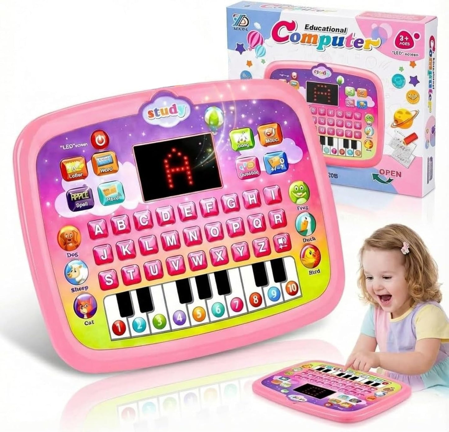 Educational ABC Learning Toy For Toddlers With LED Screen
