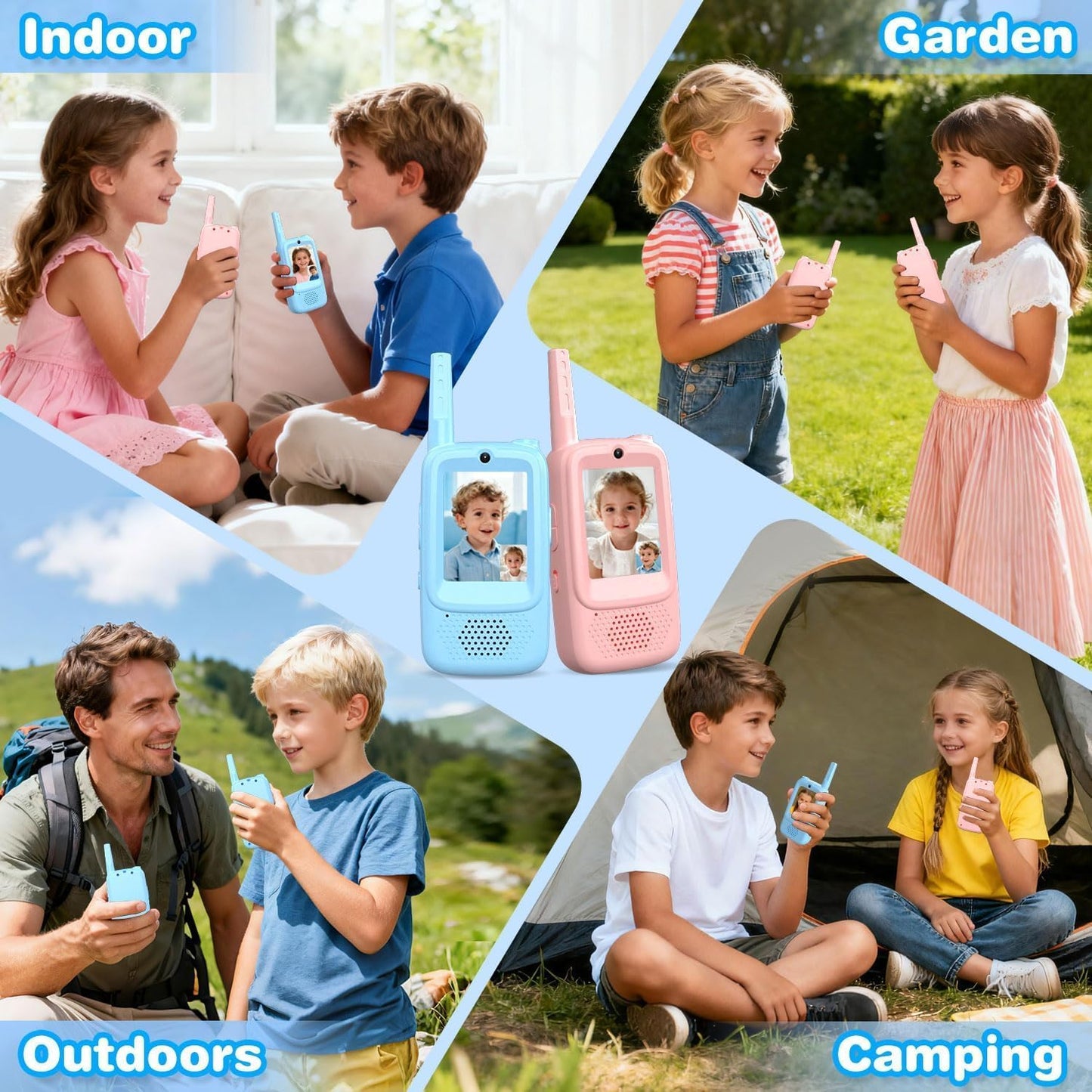 Kids Video Walkie Talkies – Dual Camera Rechargeable Toy