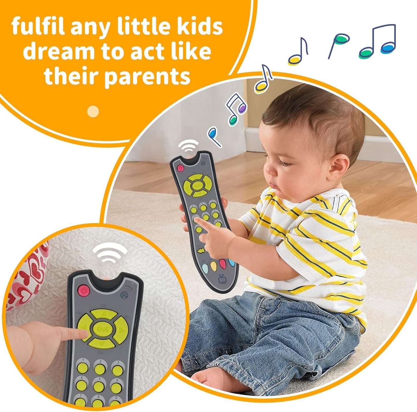 Baby Musical Remote Control Toy – Early Learning Fun for Toddlers
