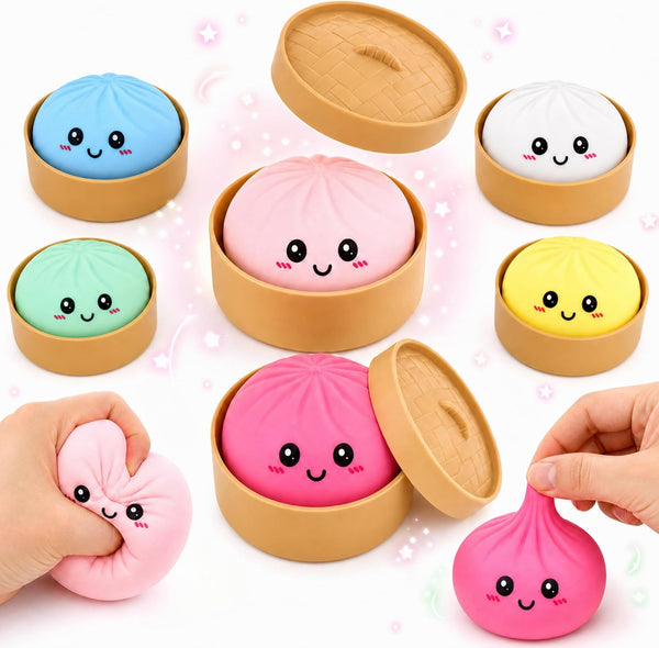 Mystery color Steamed Bun Squishy Toy