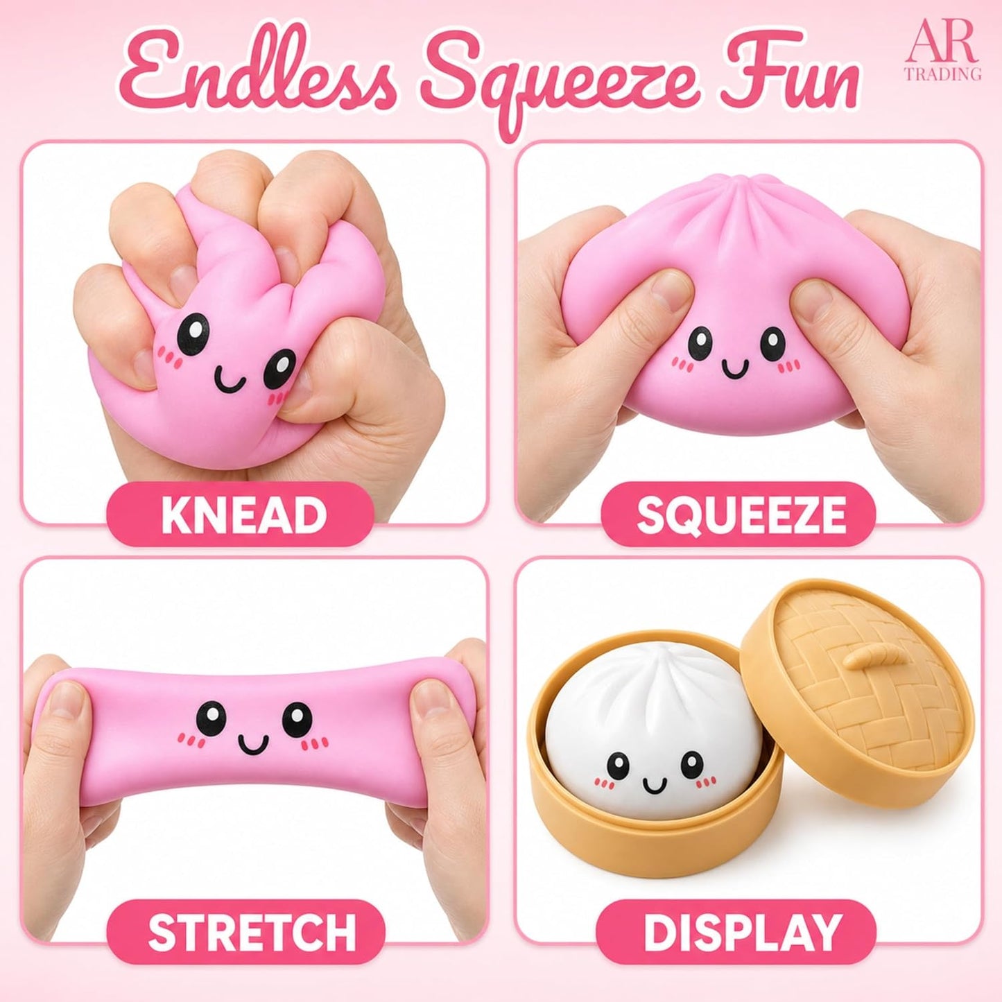 Mystery color Steamed Bun Squishy Toy