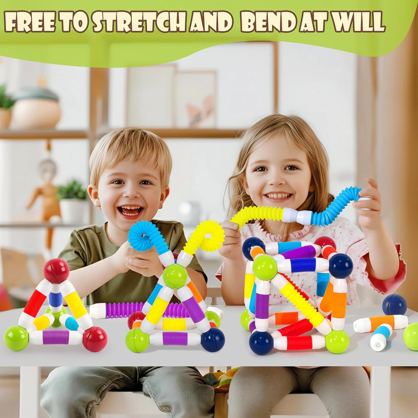 108 pcs Magnetic Building Telescopic STEM Set