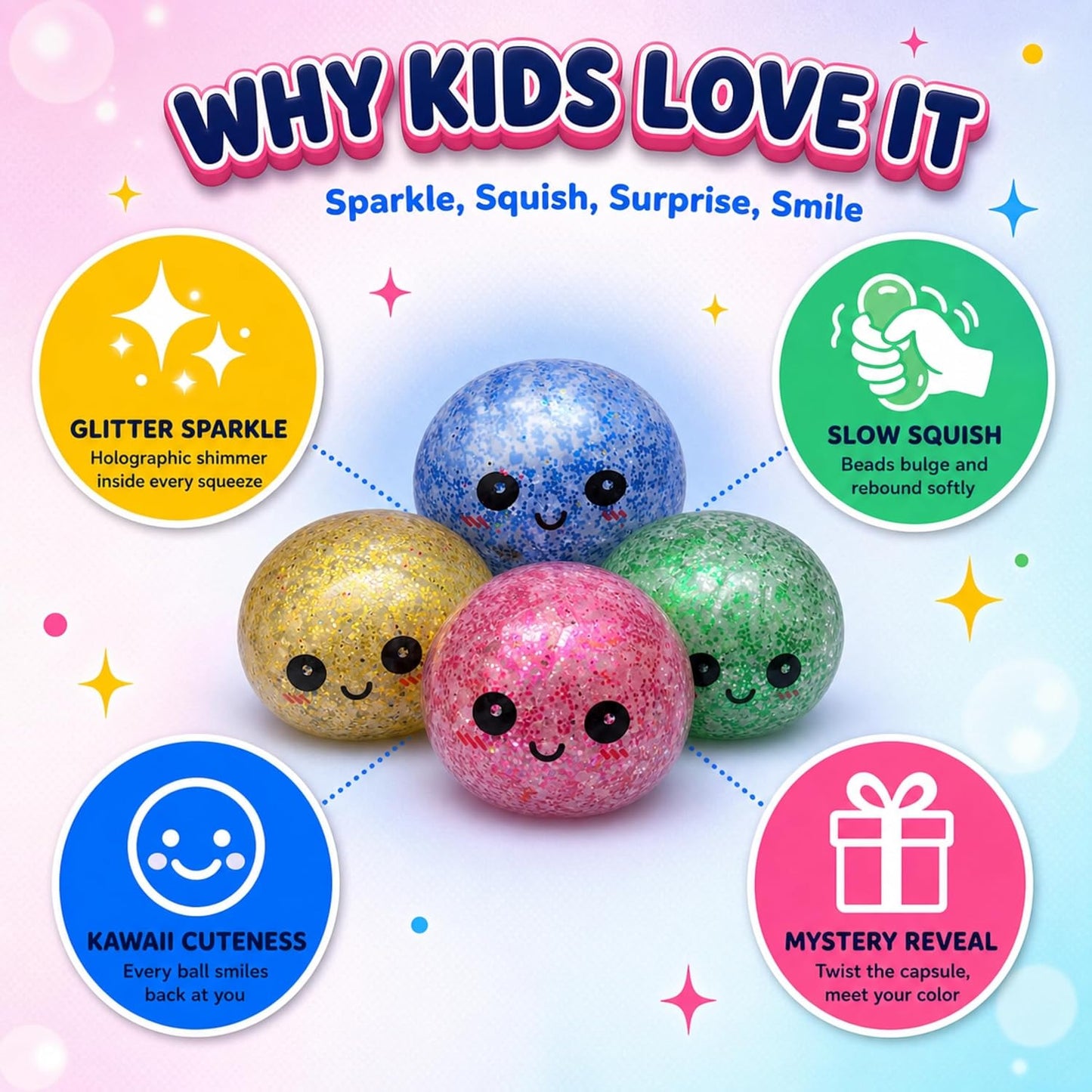 Mystery color Steamed Bun Squishy Ball Toy