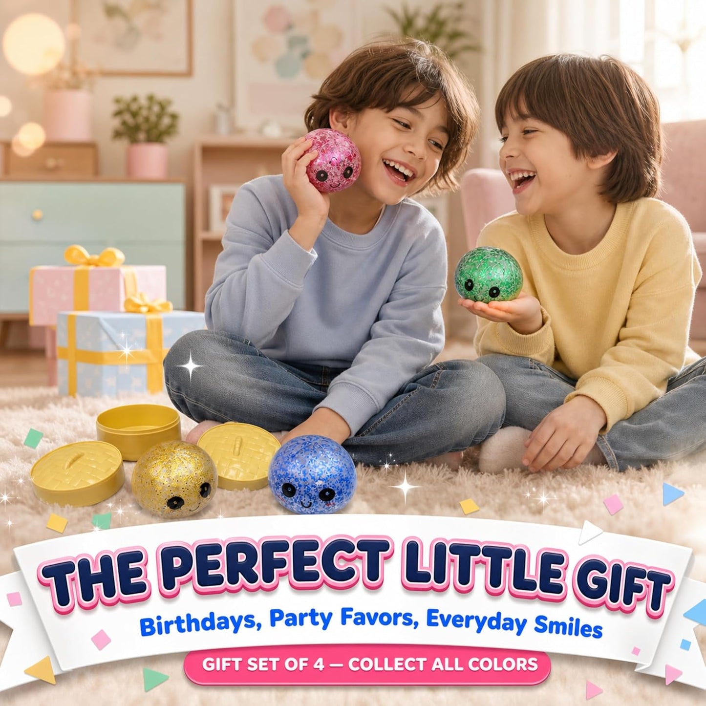 Mystery color Steamed Bun Squishy Ball Toy