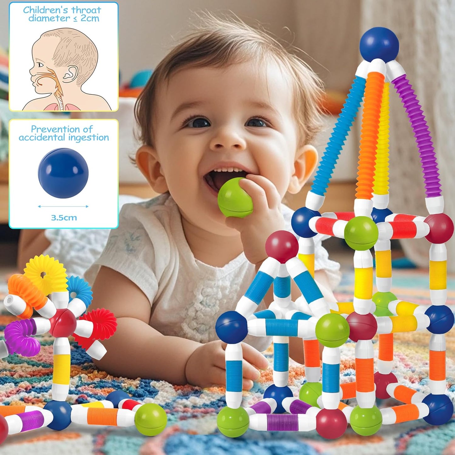 108 pcs Magnetic Building Telescopic STEM Set