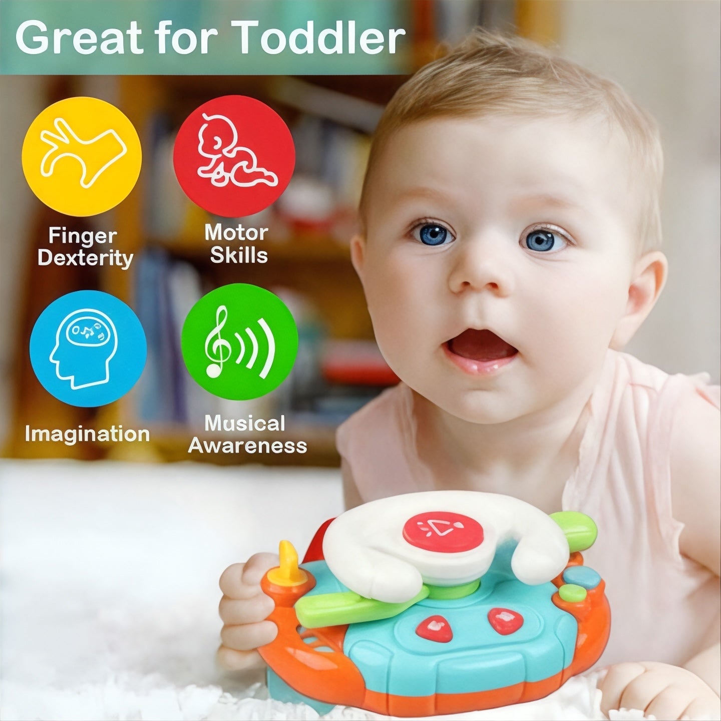 Interactive Musical Steering Wheel Toy