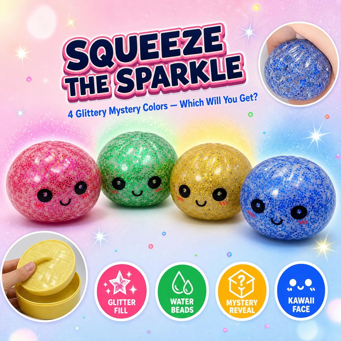 Mystery color Steamed Bun Squishy Ball Toy