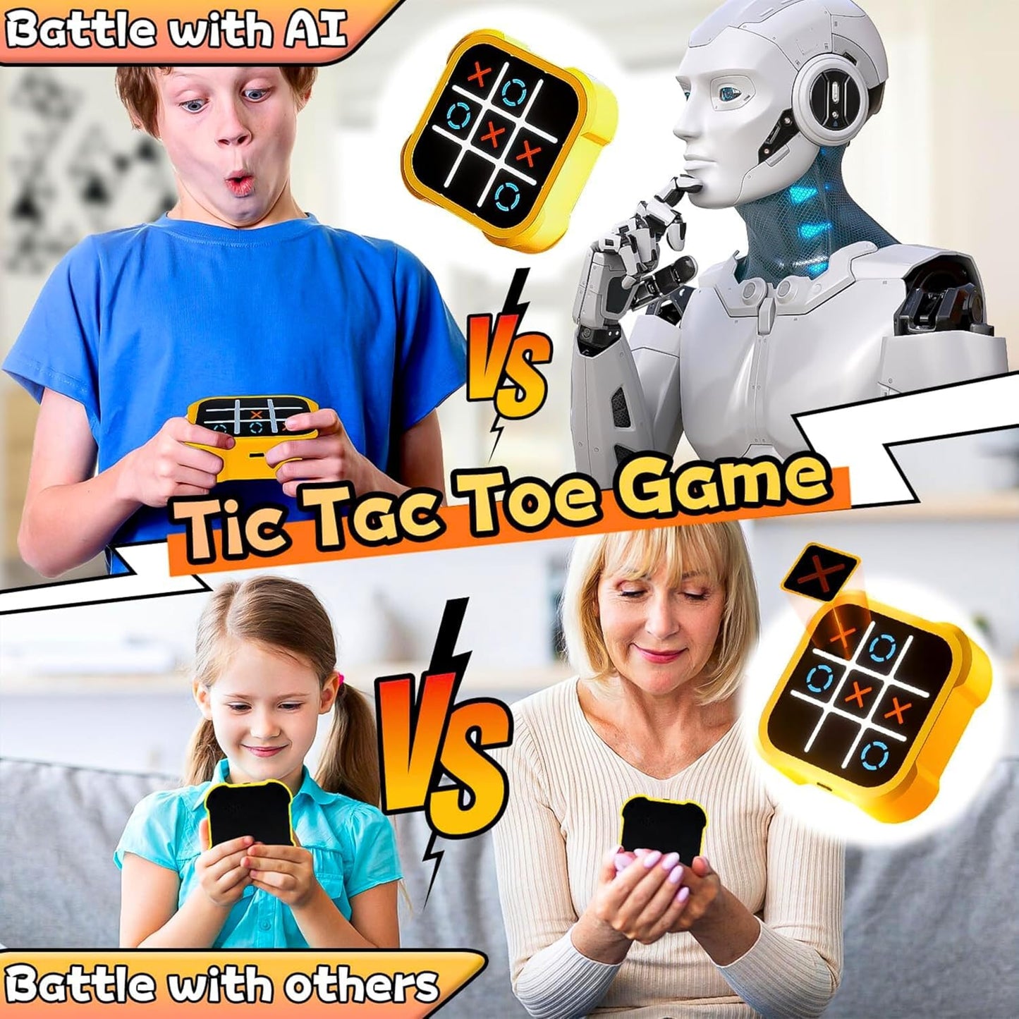 Electronic Tic Tac Toe Handheld Game