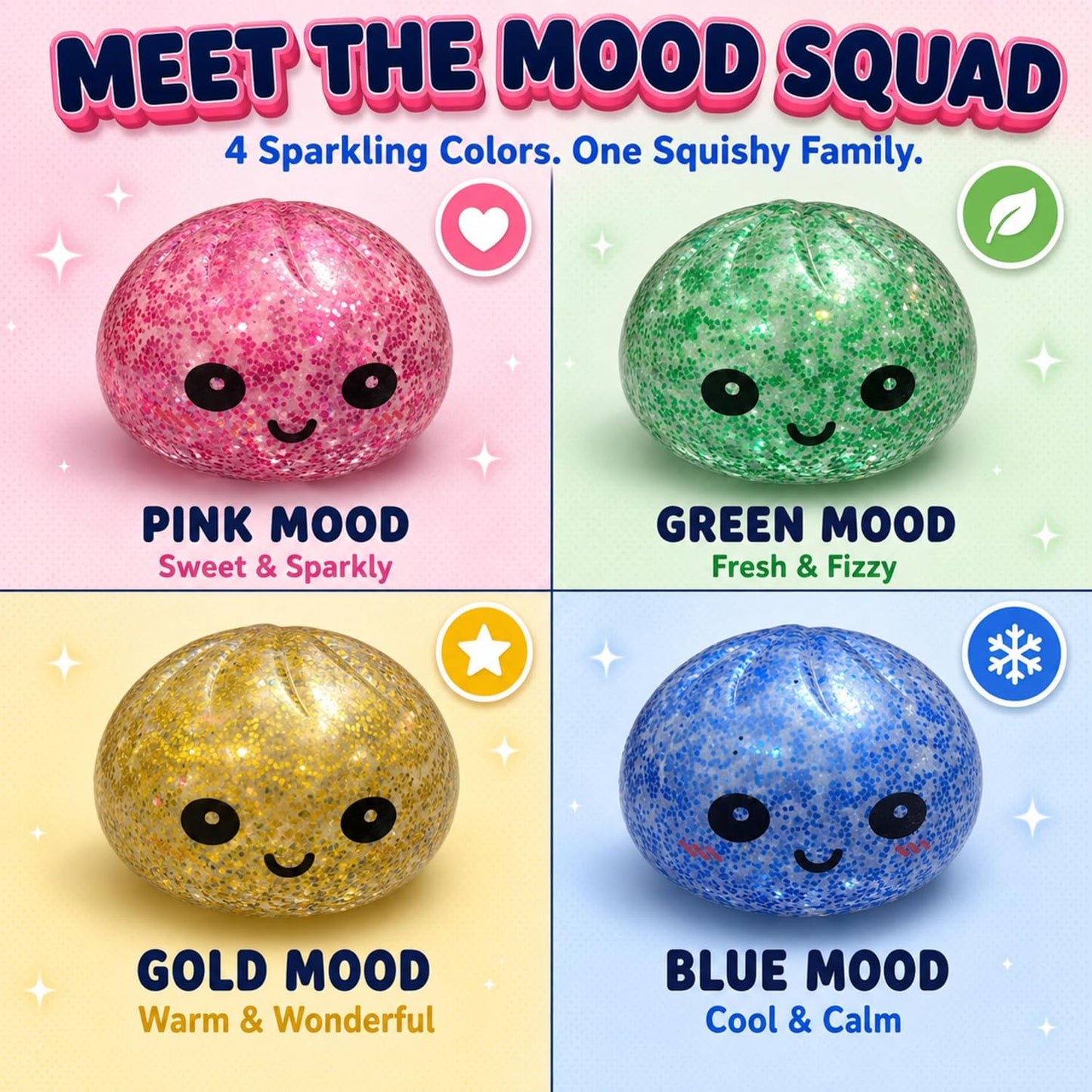 Mystery color Steamed Bun Squishy Ball Toy
