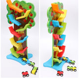 Wooden Fruit Tree Race Track Car Slide