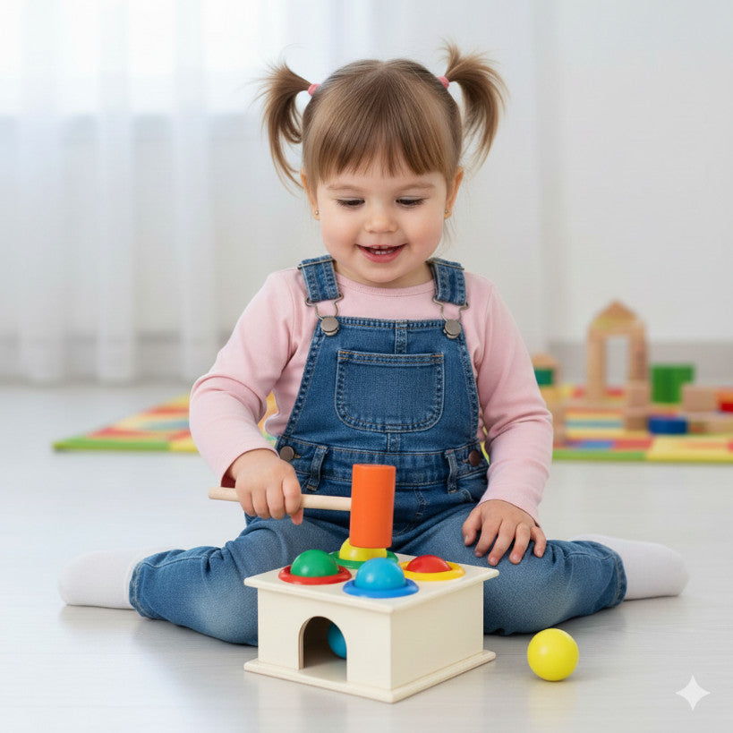 Wooden hammer toy