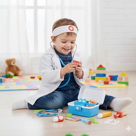 wooden simulation doctor toy combination