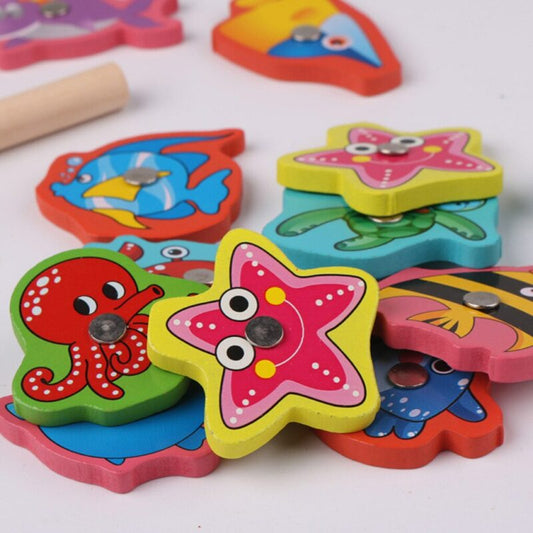 Magnetic Fishing Toy Set Sea Animals