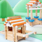 114 pcs DIY Wooden Building Blocks Set