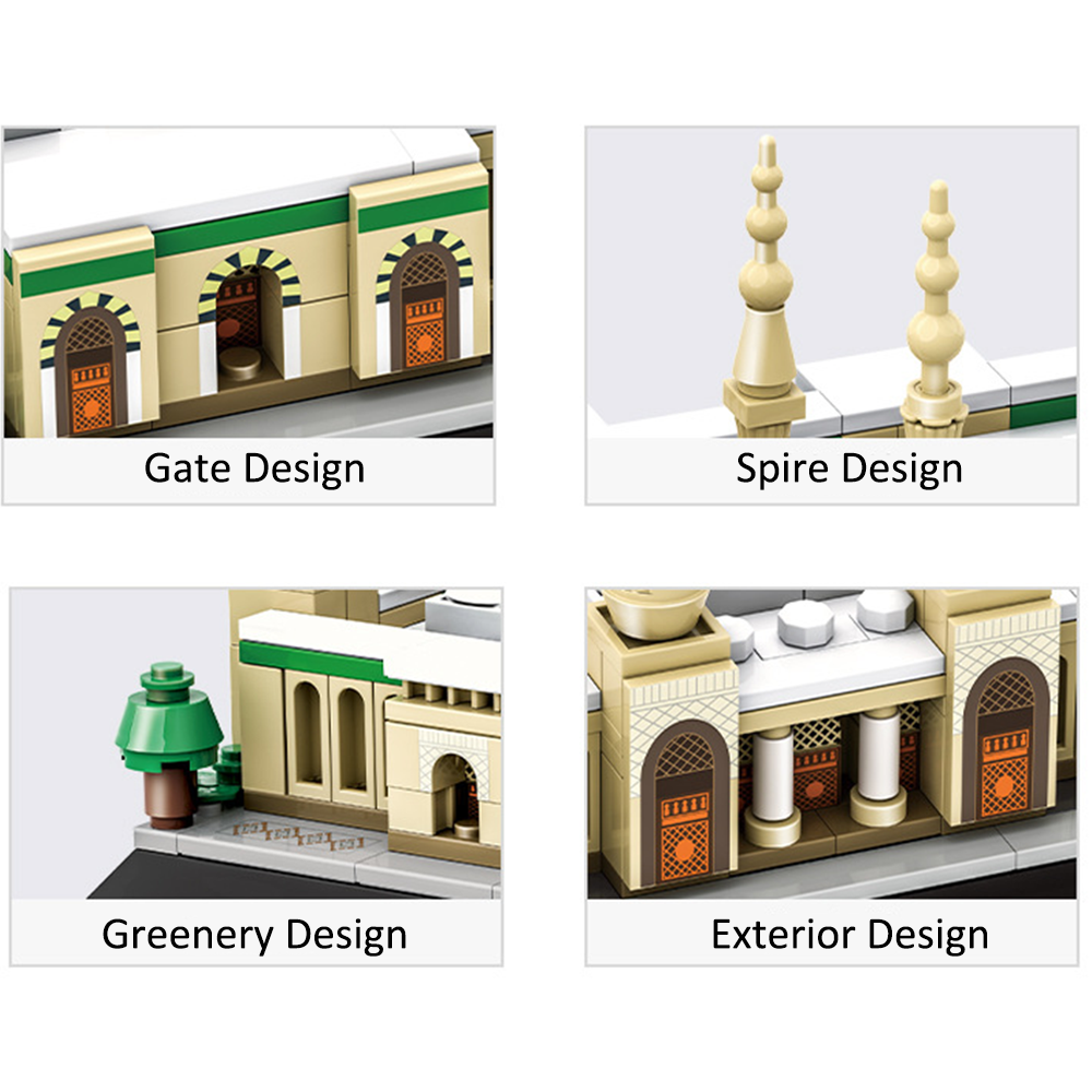Prophets Mosque Building Blocks Set 594 pcs