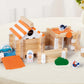 114 pcs DIY Wooden Building Blocks Set