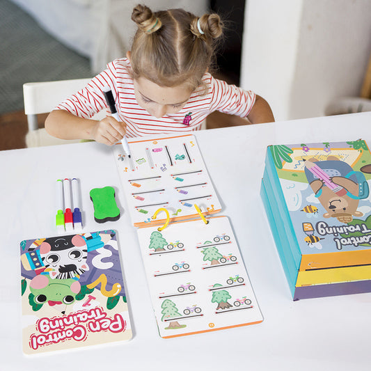 Set of 3 Reusable Tracing Copybook Set – Handwriting Practice Workbook for Kids