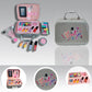 Girls' Pretend Play Makeup Kit – Glitter Carry Case with Mirror | Kids Beauty Set
