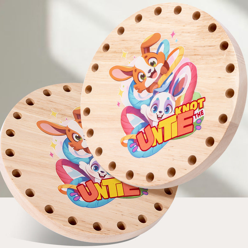 wooden Twisted Rope Puzzle Game | Fun Brain Teaser & Logic Challenge for Kids & Adults