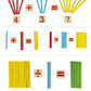 Wooden chopsticks toy for kids to teach arithmetic