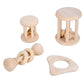 Infant and toddler log rattle set