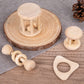 Infant and toddler log rattle set