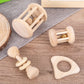 Infant and toddler log rattle set